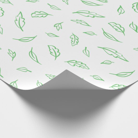 Eenvoudig groen white leaf texture wrapping papier (Hoek)