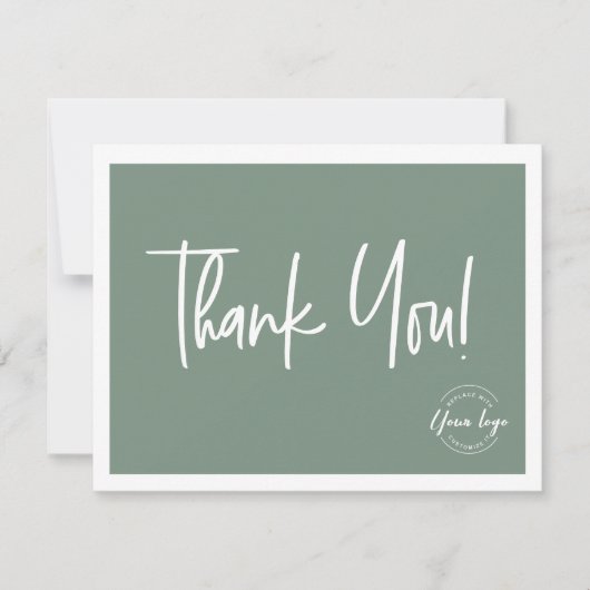 Eenvoudig groen wit bedrijf Logo Social Bedankt (Voorkant)