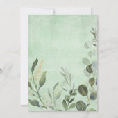 Eenvoudig groen Woodland Baby shower per post Kaart (Achterkant)