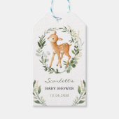 Eenvoudig groen Woodland Herten Baby shower Verjaa Cadeaulabel (Voorkant)