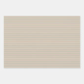 Eenvoudig groen zwart roze strippatroon inpakpapier vel (Voorkant 2)