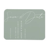 Eenvoudig Groene Moderne Manuscript Handgeschreven Magneet (Horizontaal)