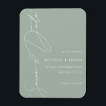 Eenvoudig Groene Moderne Manuscript Handgeschreven Magneet<br><div class="desc">Creëer uw eigen eenvoudige en moderne bruiloft bespaart de datummagneet met moderne, handgeschreven scripttypografie en een groen kleurontwerp.</div>