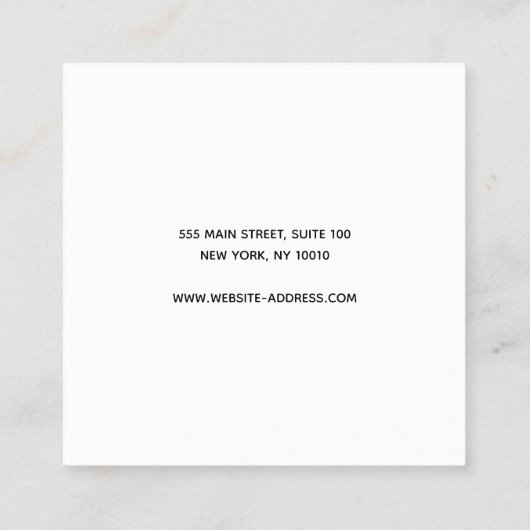 Eenvoudig Groene Moderne Veroorspuitscherm Vierkante Visitekaartje (Achterkant)