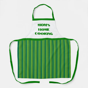 Eenvoudig Groene Stripe Schort voor thuiskoken van