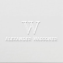 Eenvoudig groot enkel initiaal monogram met naam