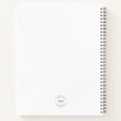 Eenvoudig Groot Minimalistisch Aangepast Logo Merk Notitieboek (Achterkant)