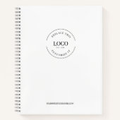 Eenvoudig Groot Minimalistisch Aangepast Logo Merk Notitieboek (Voorkant)