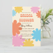 Eenvoudig Groovy Flowers Vrijgezellenfeest Kaart (Staand voorkant)