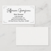 Eenvoudig haar dressoir Visitekaartje (Voorkant / Achterkant)