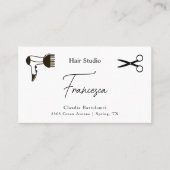 Eenvoudig haar salonschaar Visitekaartje (Voorkant)