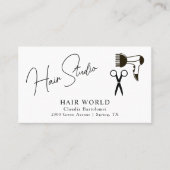 Eenvoudig haar salonschaar Visitekaartje (Voorkant)