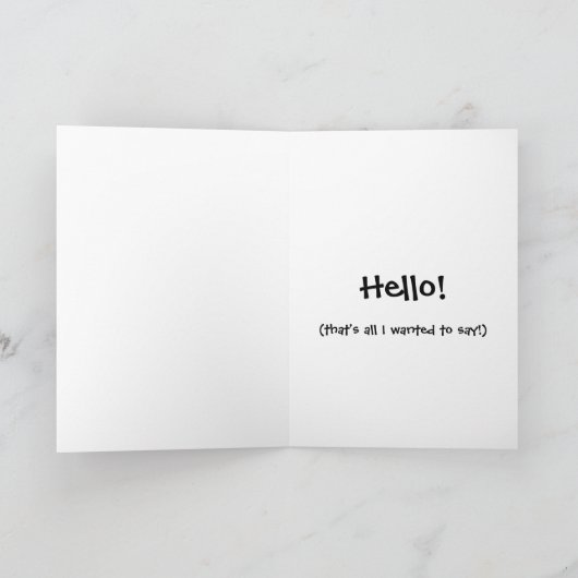 Eenvoudig Hallo Kaart (Binnen)