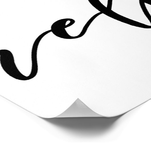 Eenvoudig Hallo ontwerp in een prachtig script voo Poster (Hoek)