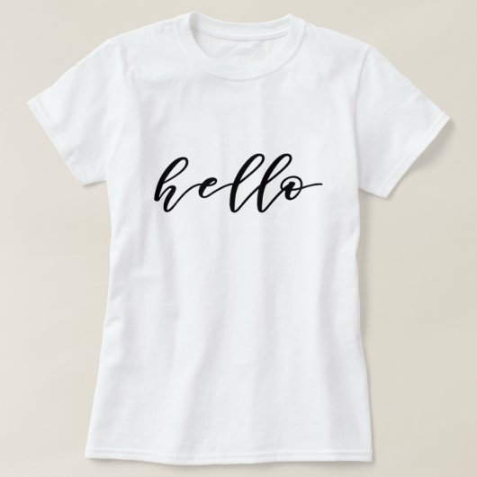 Eenvoudig Hallo ontwerp in een prachtig script voo T-shirt (Design voorkant)