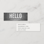 Eenvoudig Hallo textuur Mini Visitekaartje (Voorkant / Achterkant)