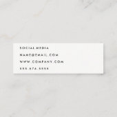 Eenvoudig Hallo textuur Mini Visitekaartje (Achterkant)