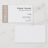 Eenvoudig Hallo Visitekaartje (Voorkant / Achterkant)