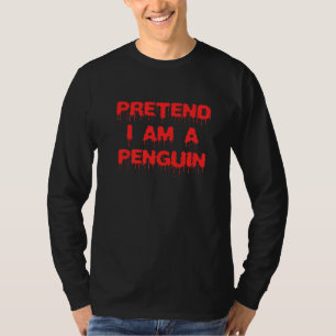 Eenvoudig Halloween Pinguïn kostuum Pretend In Een T-shirt