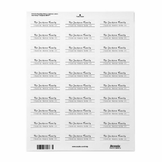 Eenvoudig Hand Letterlijk Adres van de Terugkeer v Etiket (Full Sheet)