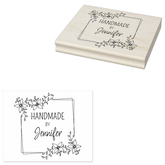 Eenvoudig handgemaakt, Bloemen Business Rubberstempel (Gestempeld)
