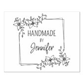 Eenvoudig handgemaakt, Bloemen Business Rubberstempel (Afrduk)
