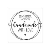 Eenvoudig handgemaakt met liefdesring rubberstempel (Afrduk)