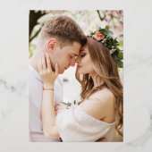 Eenvoudig handgeschakelde kalligrafie bruiloft folie uitnodiging (Achterkant)