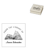 Eenvoudig handgeschreven aangepast naam bibliothee rubberstempel (Gestempeld)
