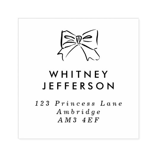 Eenvoudig handgeschreven adres rubberstempel (Afrduk)