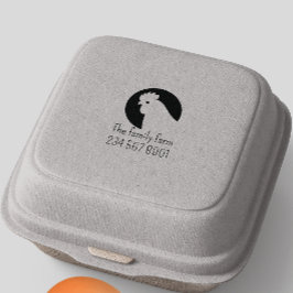 eenvoudig handgeschreven boerderijstijl Egg Rubberstempel