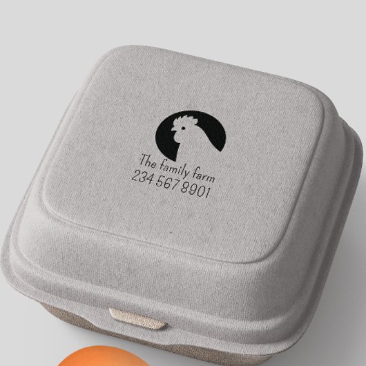  eenvoudig handgeschreven boerderijstijl Egg Rubberstempel