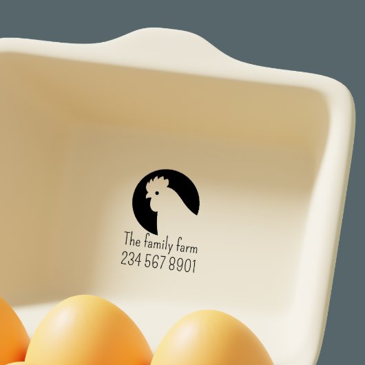  eenvoudig handgeschreven boerderijstijl Egg Rubberstempel