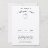 Eenvoudig handgeschreven pompoen vriendsgiving din kaart (Voorkant)