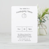 Eenvoudig handgeschreven pompoen vriendsgiving din kaart (Staand voorkant)