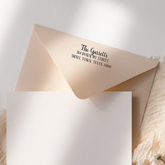 Eenvoudig handgeschreven retouradres  zelfinktende stempel