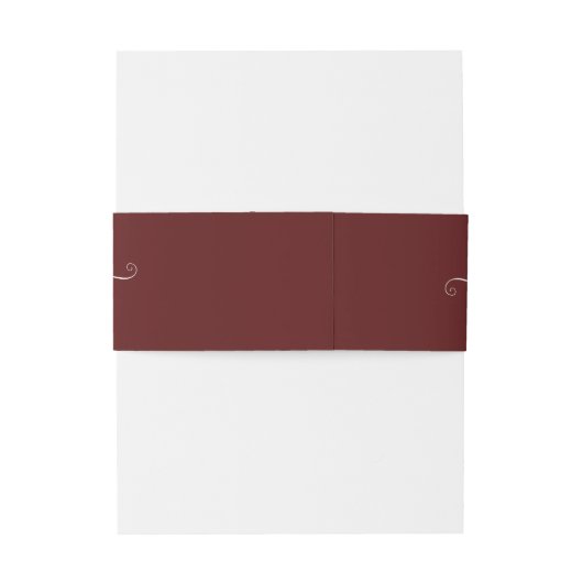 Eenvoudig handgeschreven script Bourgondische brui Uitnodigingen Wikkel (Achterkant Voorbeeld)