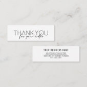 Eenvoudig handgeschreven script Dank u Mini Busine Mini Visitekaartje (Voorkant / Achterkant)