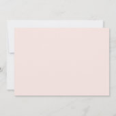 Eenvoudig handgeschreven script Elegant roze bruid Kaart (Achterkant)