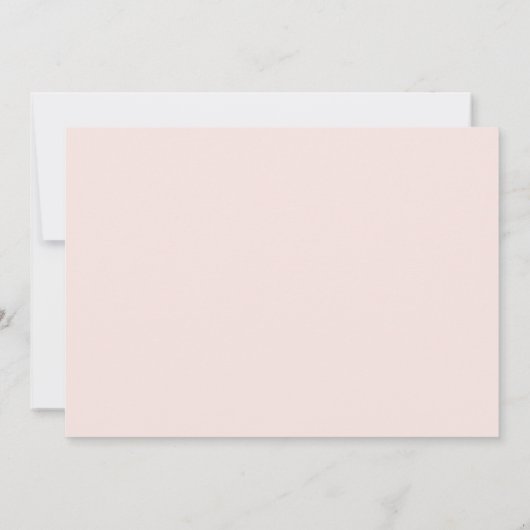 Eenvoudig handgeschreven script Elegant roze bruid Kaart (Achterkant)