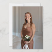 Eenvoudig handgeschreven script Elegante roze FOTO Kaart (Achterkant)