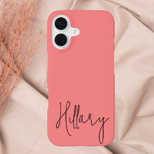 Eenvoudig handgeschreven script met monogram iPhone 16 hoesje