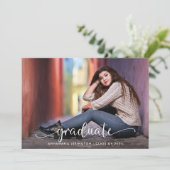 Eenvoudig handgeschreven script moderne foto afstu aankondiging (Staand voorkant)