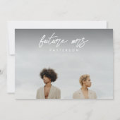 Eenvoudig handgeschreven Script Photo Vrijgezellen Kaart (Achterkant)