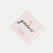 Eenvoudig handgeschreven script Pink Photo Afstude Servet (Hoek)