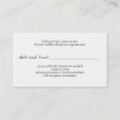 Eenvoudig handgeschreven script | Uw volgende beno Afsprakenkaartje (Achterkant)