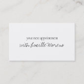 Eenvoudig handgeschreven script | Uw volgende beno Afsprakenkaartje (Voorkant)