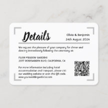 Eenvoudig handgeschreven script Wedding QR-code