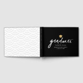 Eenvoudig handgeschreven script zwart Afstuderen Gastenboek (Volledig)