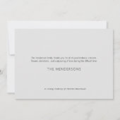 Eenvoudig handgetekende bloemstengel liefdevol geh bedankkaart (Achterkant)